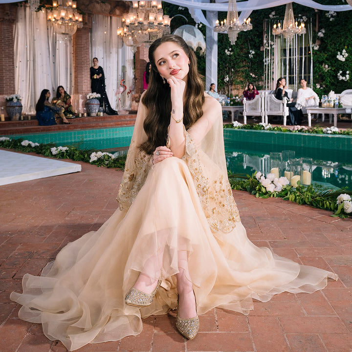 Golden Bridal Court Shoes - l087288