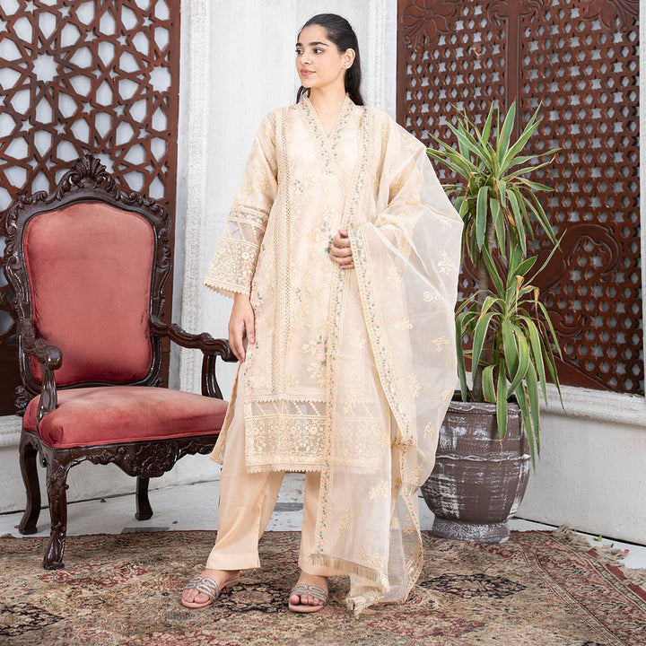 3-PC  Shirt Organza Trouser GripDupatta