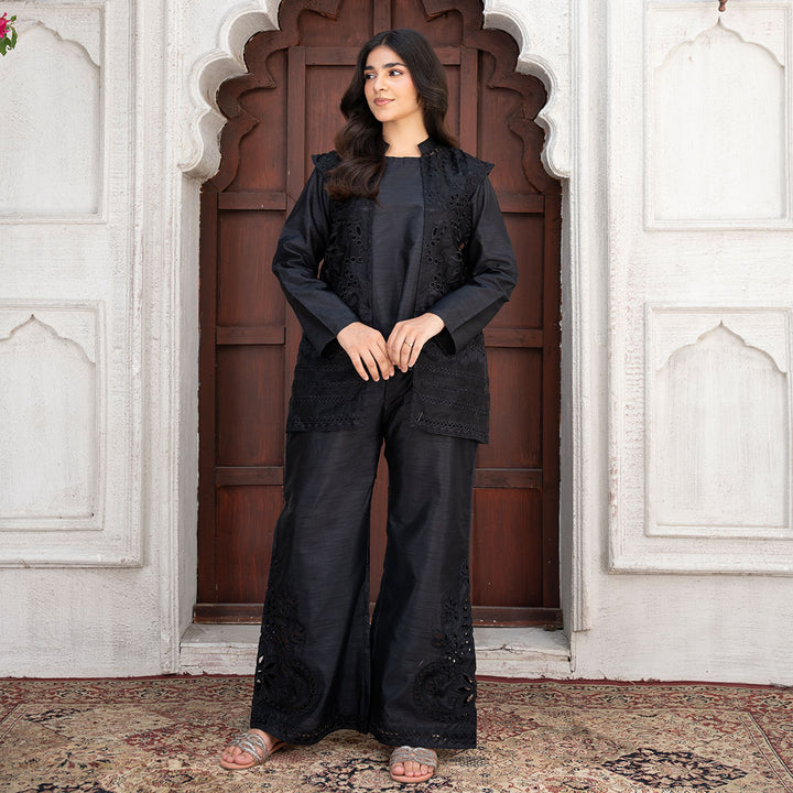 3-PC Shirt Organza Trouser & Kattan Silk Dupatta
