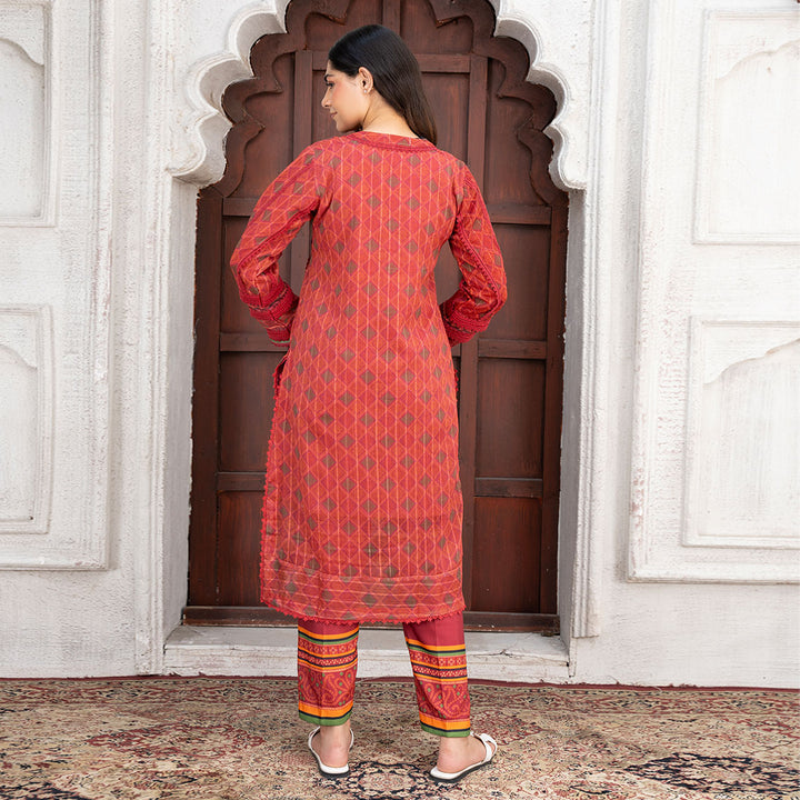 3-PC Embroidered Organza Shirt &Organza Dupatta