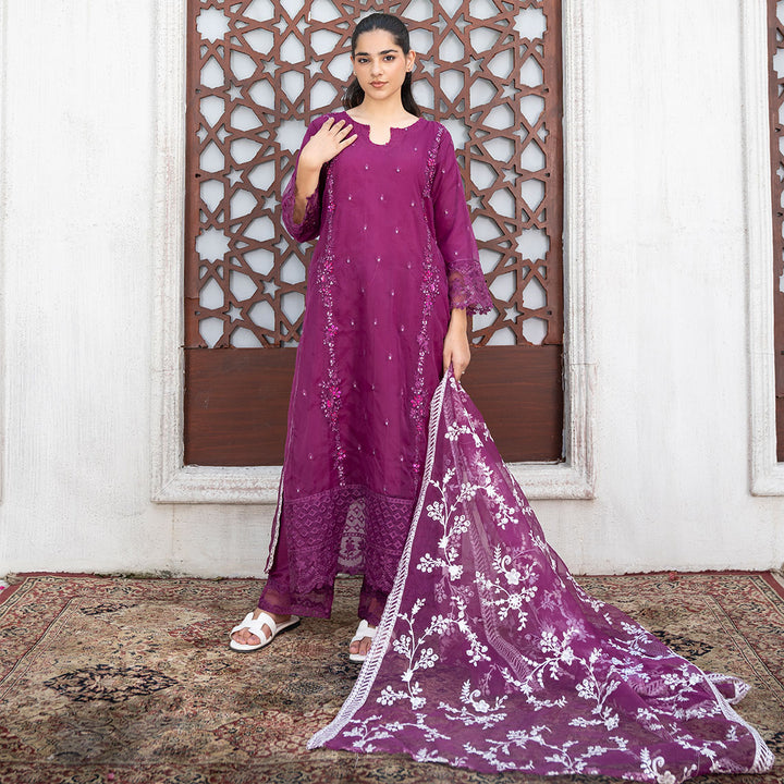 3-PC  Shirt Organza Trouser GripDupatta