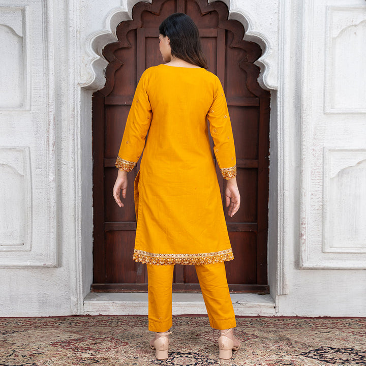 3-PC Embroidered Shirt Slub Khaddar Trouser with Wool Shawl