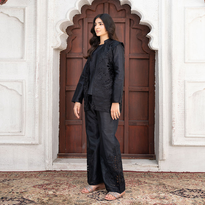 3-PC Shirt Organza Trouser & Kattan Silk Dupatta