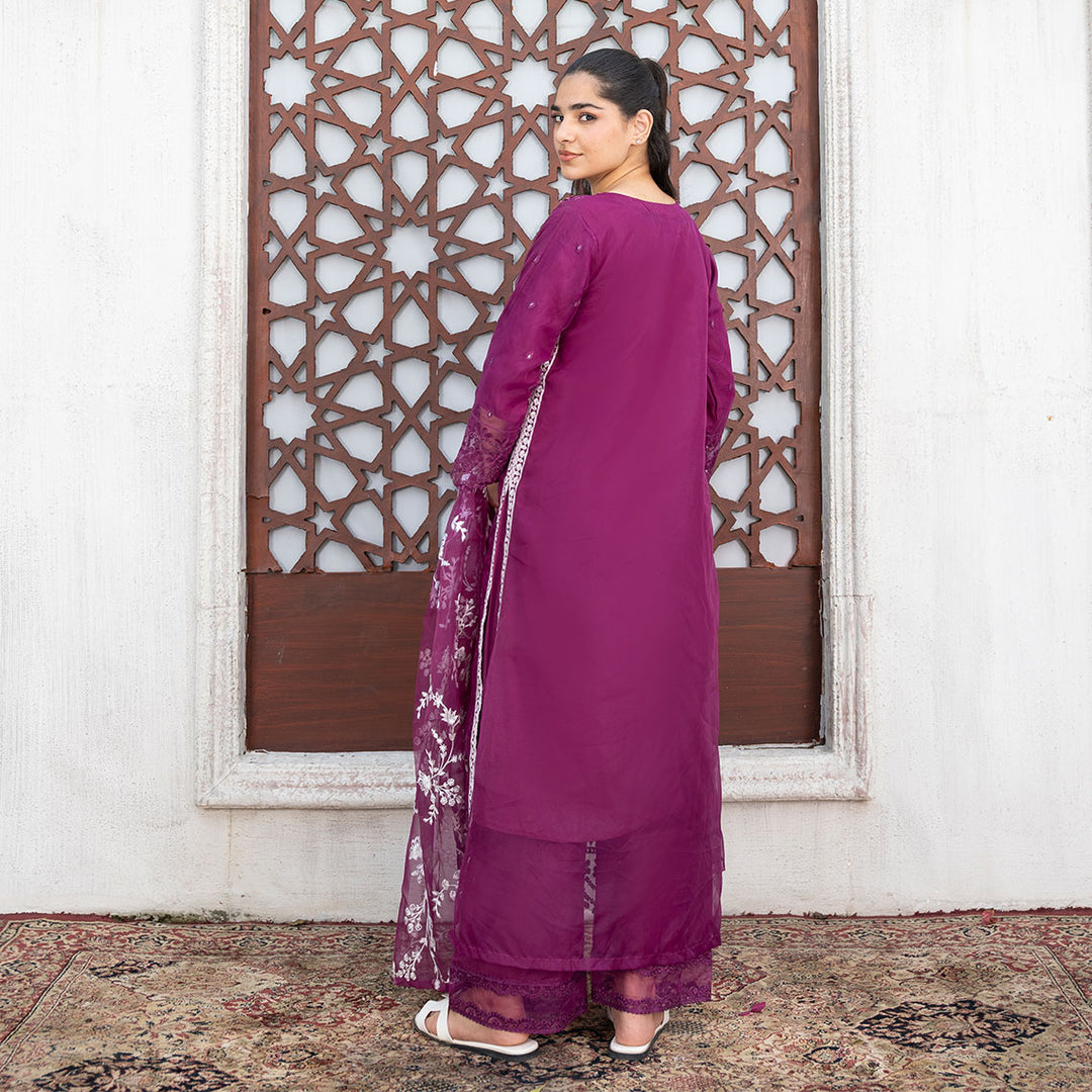 3-PC  Shirt Organza Trouser GripDupatta