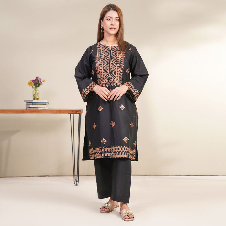 2-PC Young's Embroidered Cambric