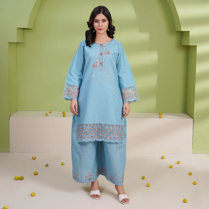 2-PC Young's Embroidered Cambric