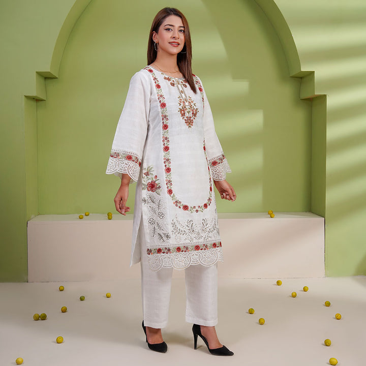 2-PC Young's Embroidered Cambric