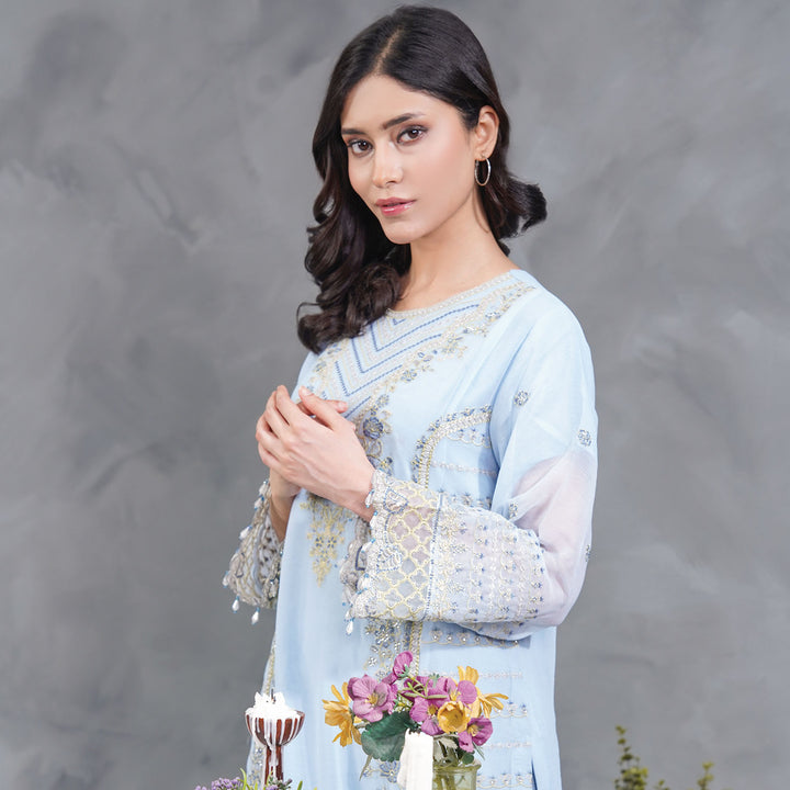 3-PC Luxury Gold Embroidered Chiffon