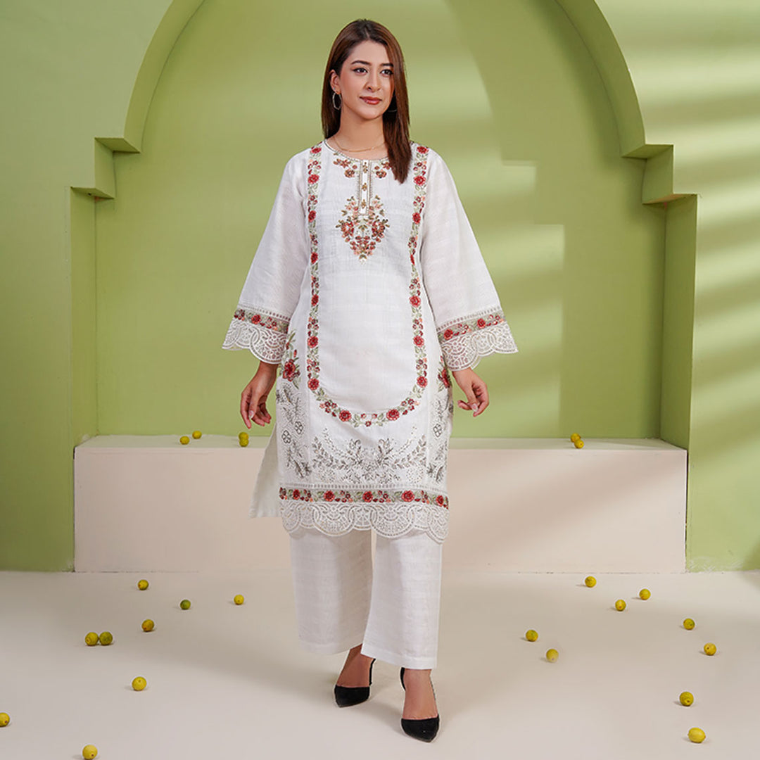 2-PC Young's Embroidered Cambric