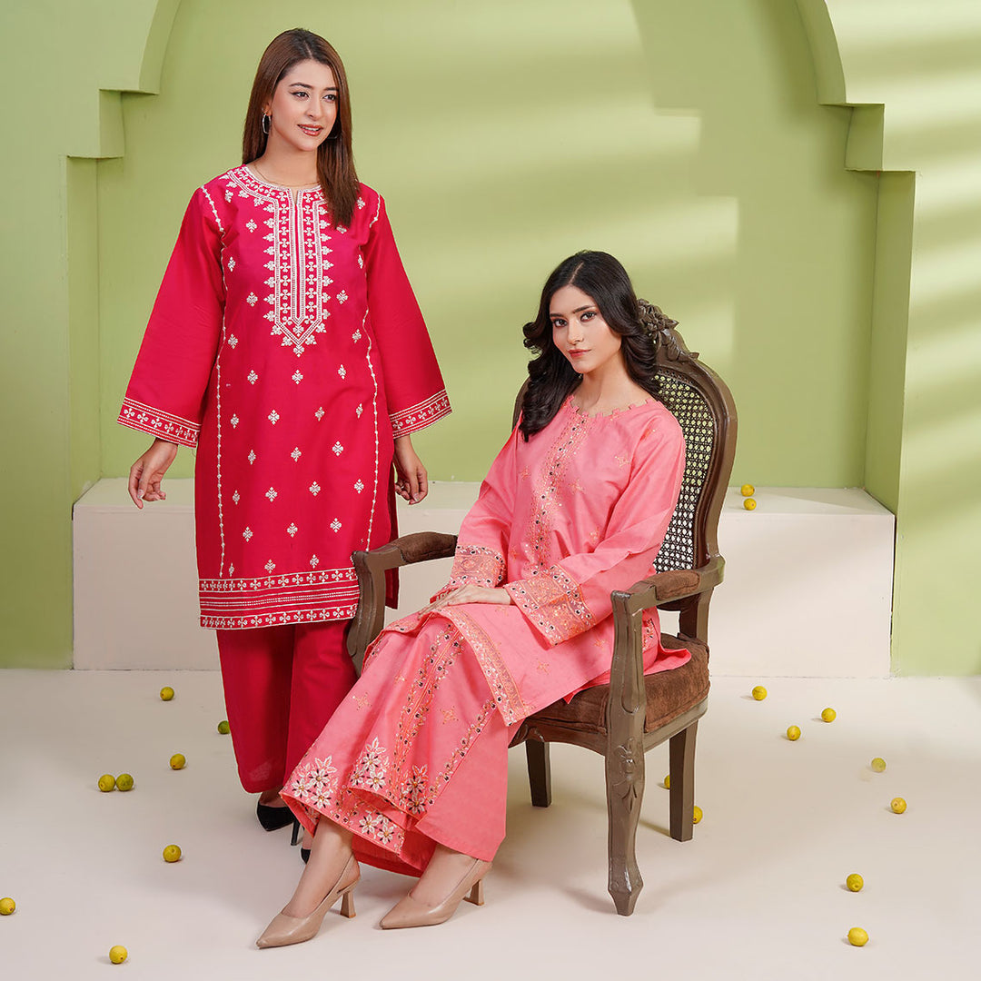 2-PC Young's Embroidered Cambric