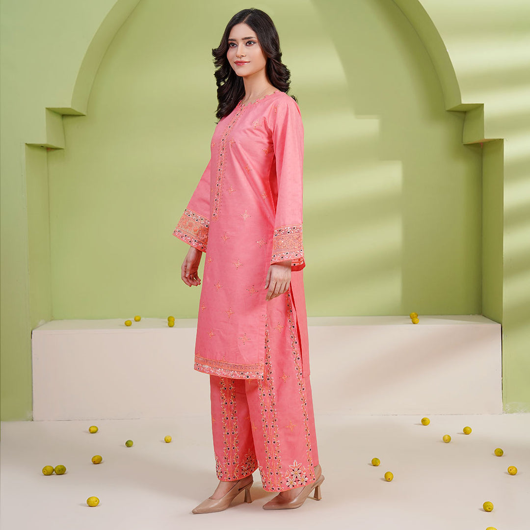 2-PC Young's Embroidered Cambric