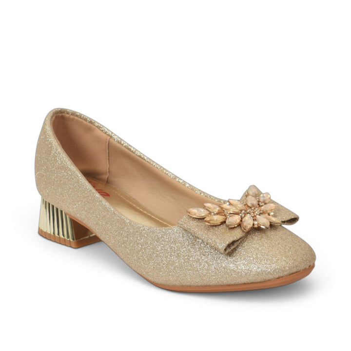Golden Bridal Court Shoes - l087267