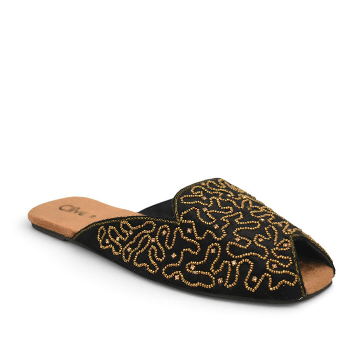 Black Casual Flat Chappel - L022045