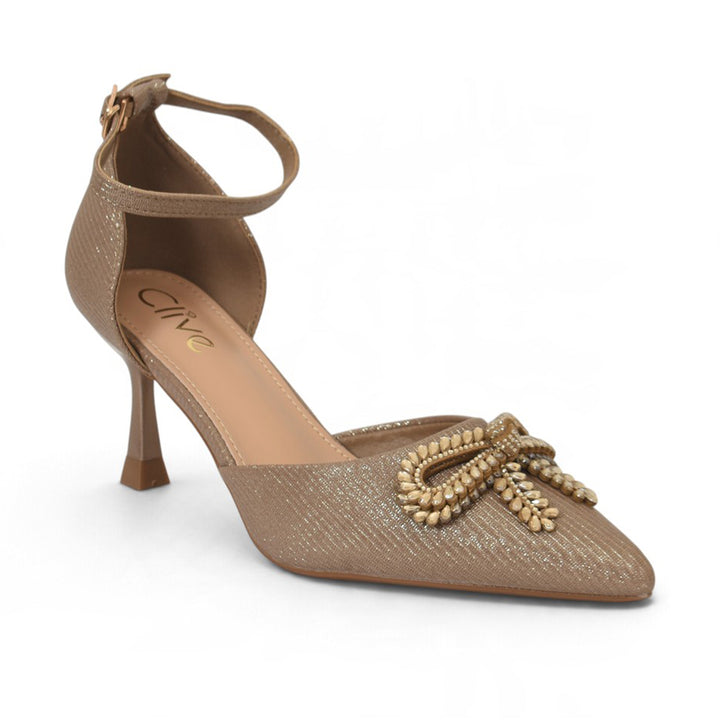 Coffee Bridal Court Shoes - l087235