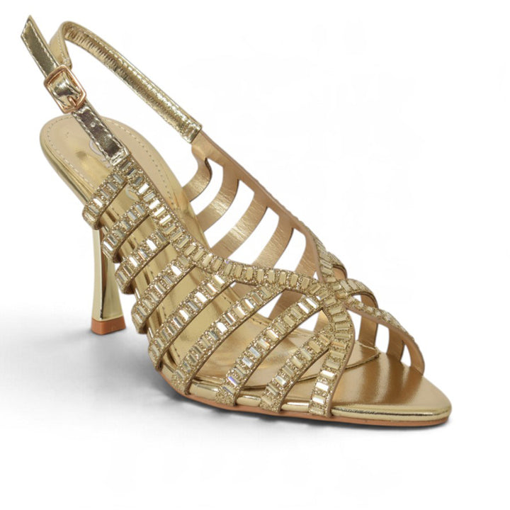 Golden Bridal Sandal Heels - l065814