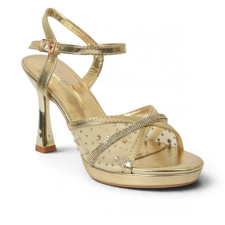 Golden Bridal Sandal Heels - l065815