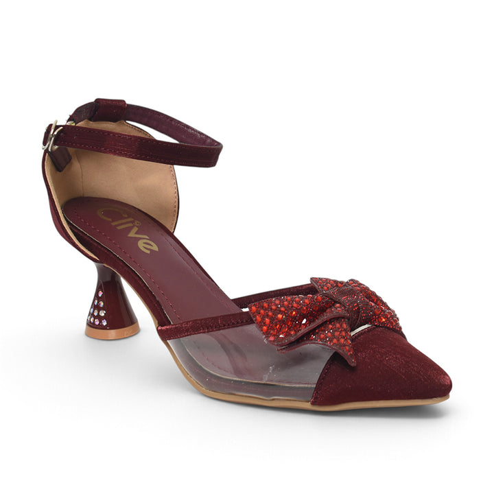 Maroon Bridal Court Shoes - L087282