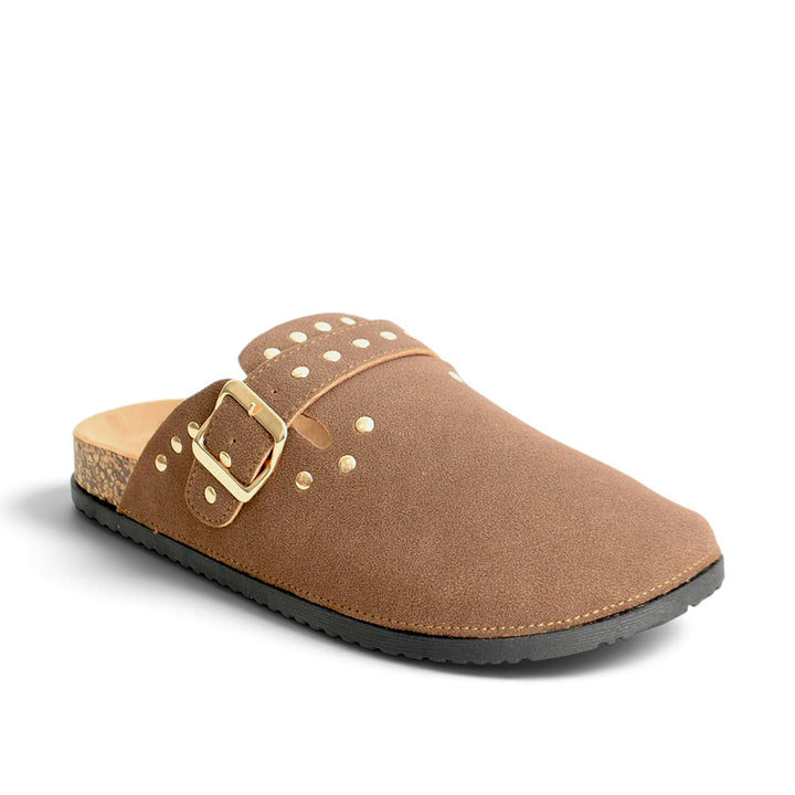Brown Casual Back Open - L096177