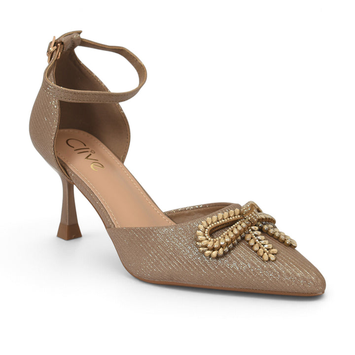 Coffee Bridal Court Shoes - l087235