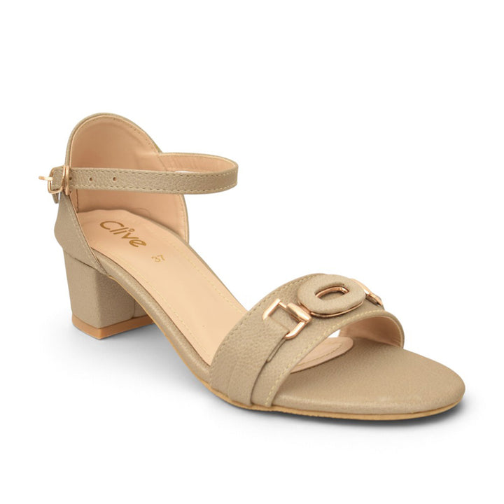 Beige Formal Sandal Heels - L055590