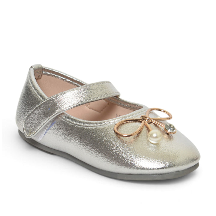 Silver Kids Casual Pumps - KG90332