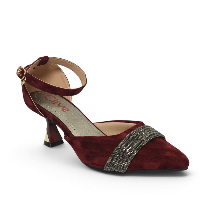 Maroon Formal Court Shoes - L085856