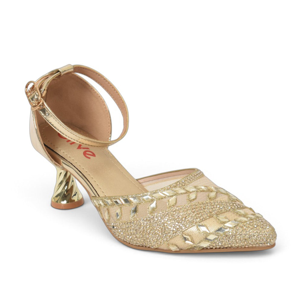 Golden Bridal Court Shoes - l087283