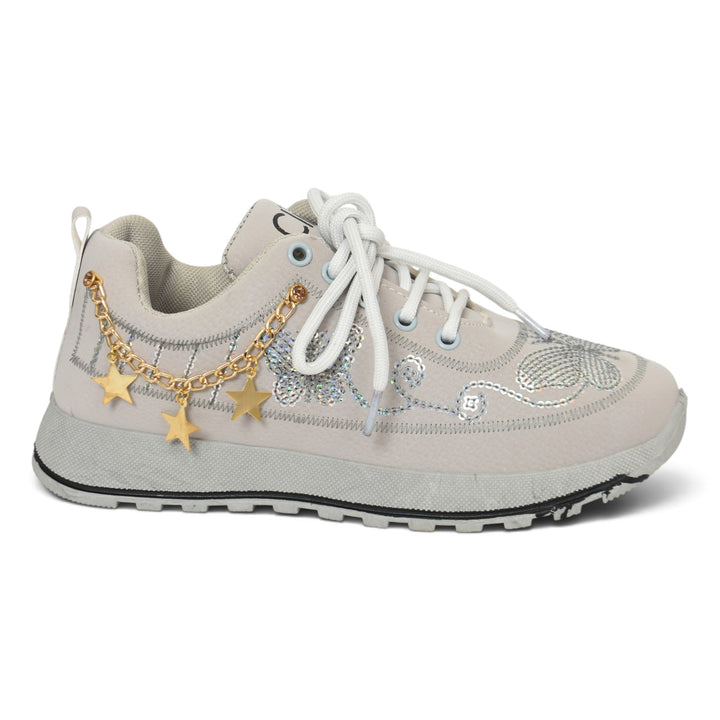 Grey Ladies Casual Sneakers - L098485