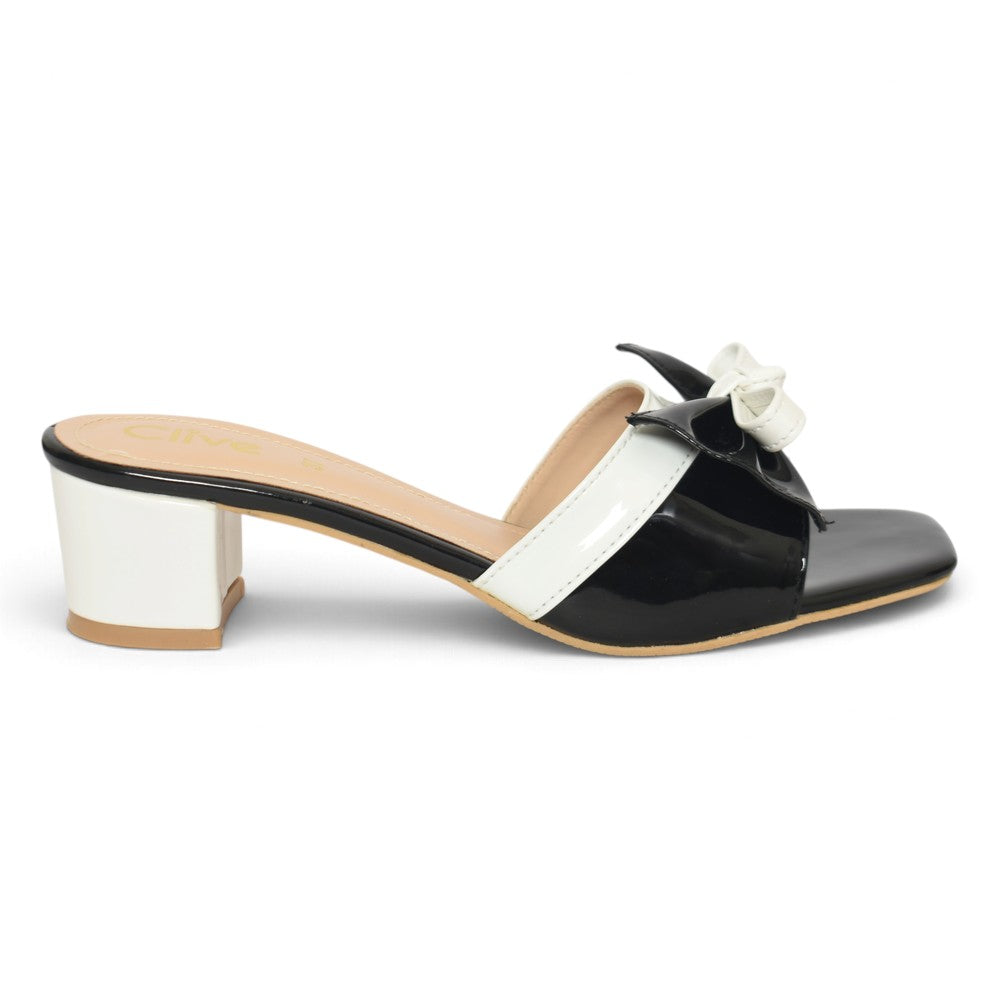 Black Formal Slipper Heel - L040455