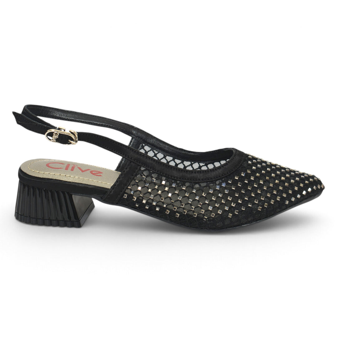 Black Bridal Court Shoes - L087265