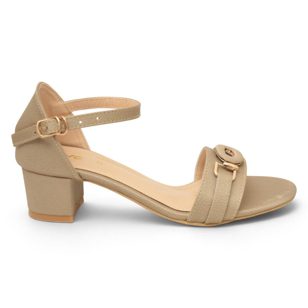 Beige Formal Sandal Heels - L055590