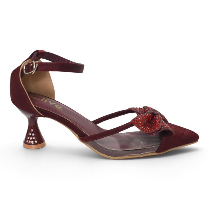 Maroon Bridal Court Shoes - L087282