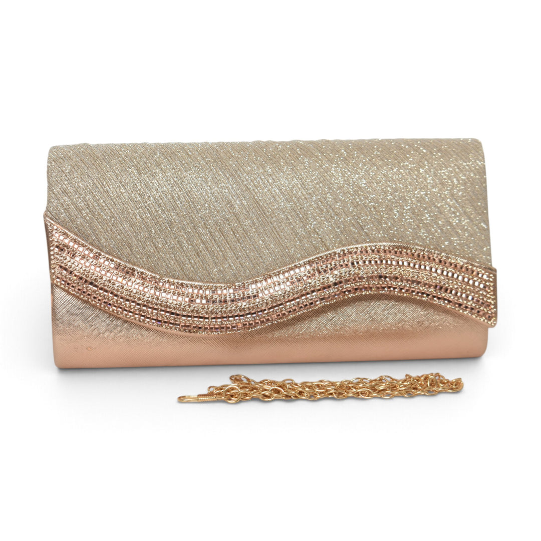 Champagne Fancy Clutch - BC04186