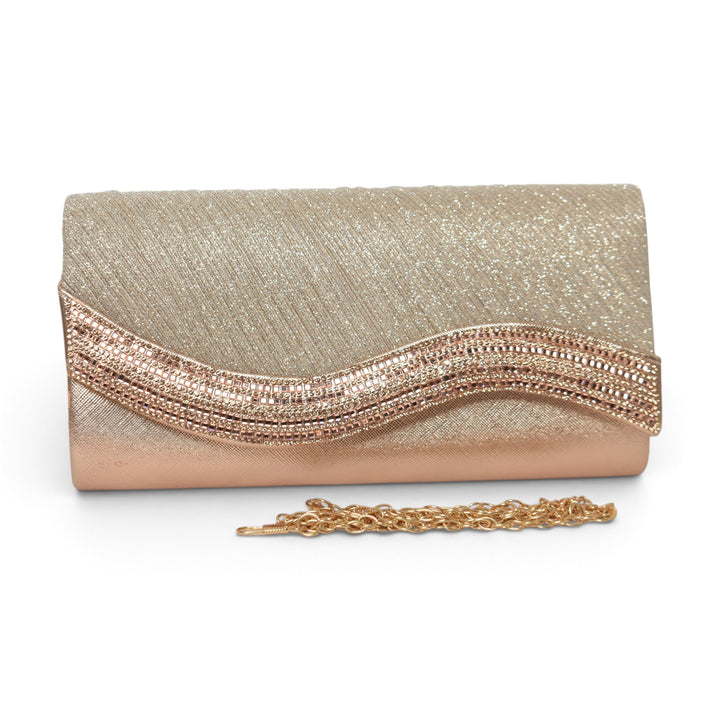 Champagne Fancy Clutch - BC04186