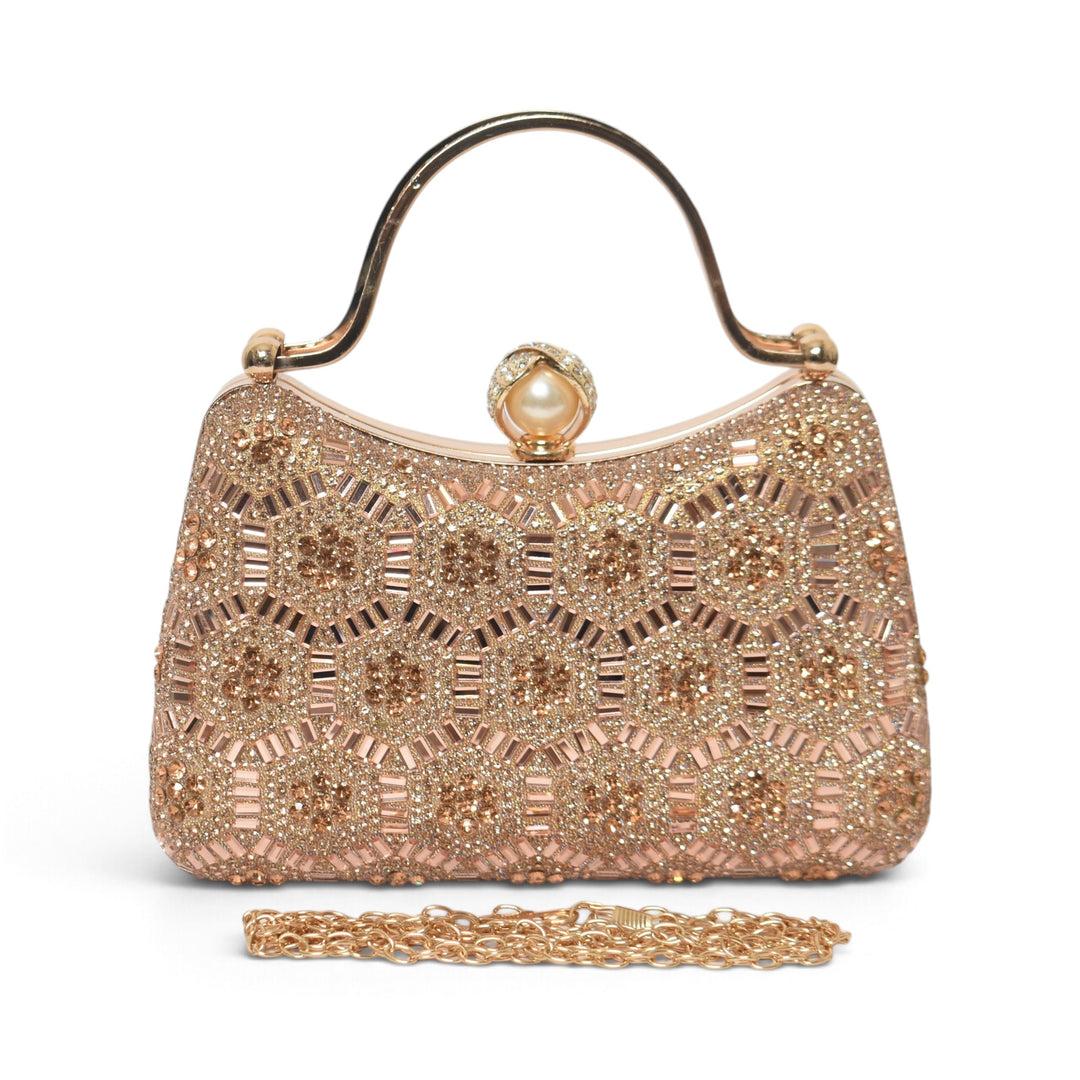 Champagne Fancy Clutch - BC04332
