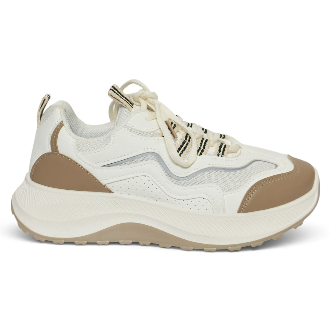Beige Ladies Casual Sneaker - l098473