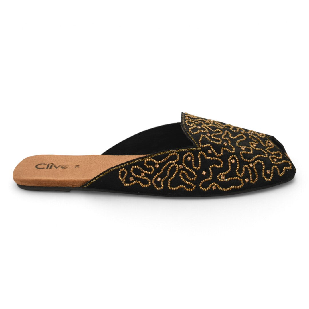 Black Casual Flat Chappel - L022045