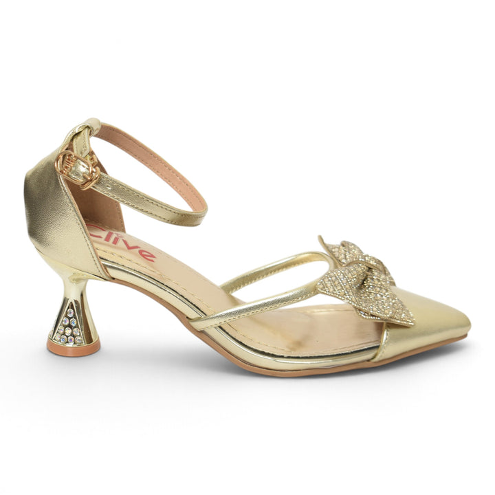 Golden Bridal Court Shoes - L087282