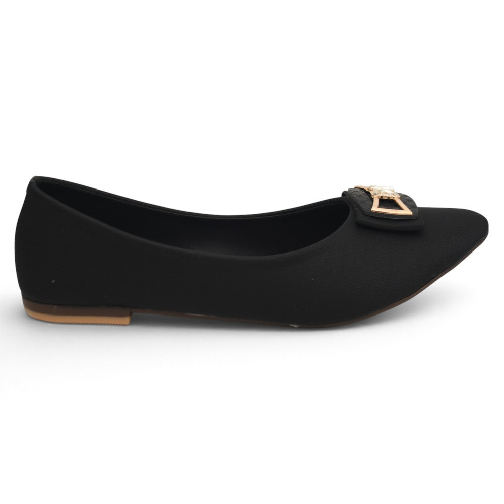 Black Casual Flat Slipper - LXR0059