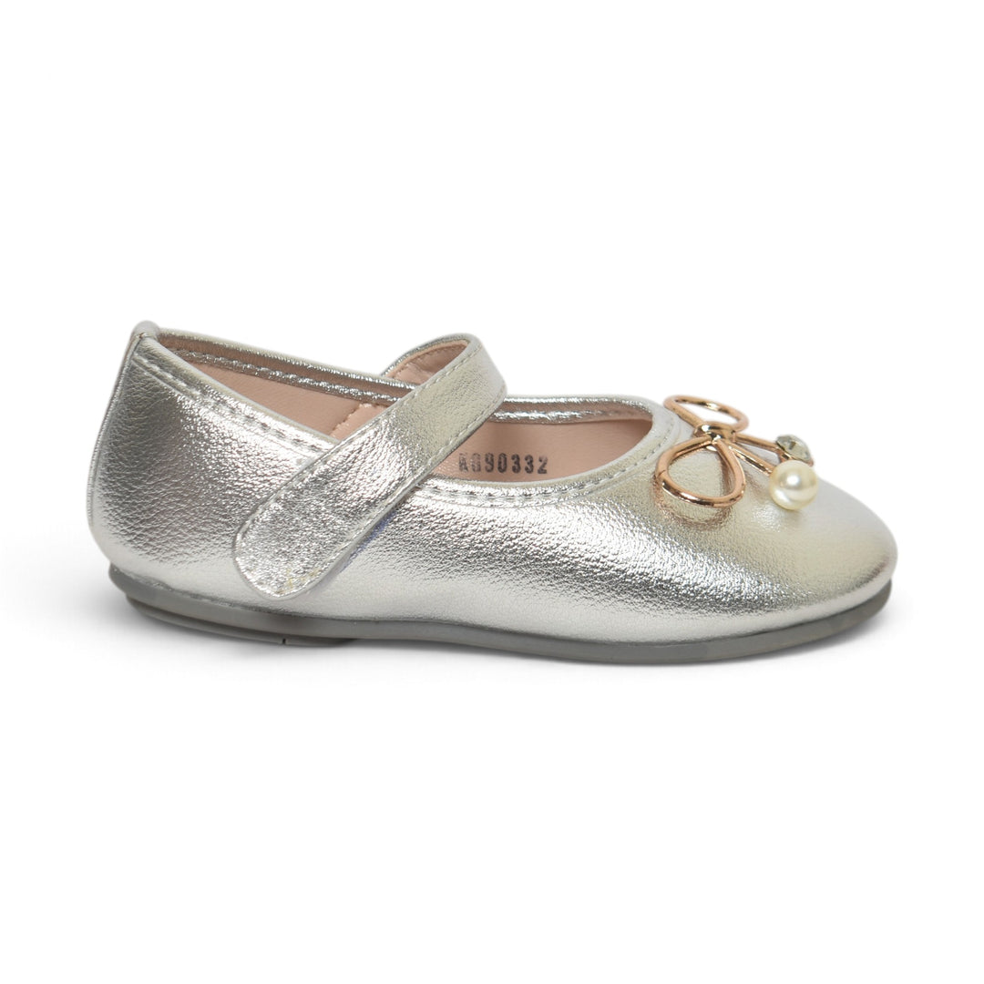 Silver Kids Casual Pumps - KG90332
