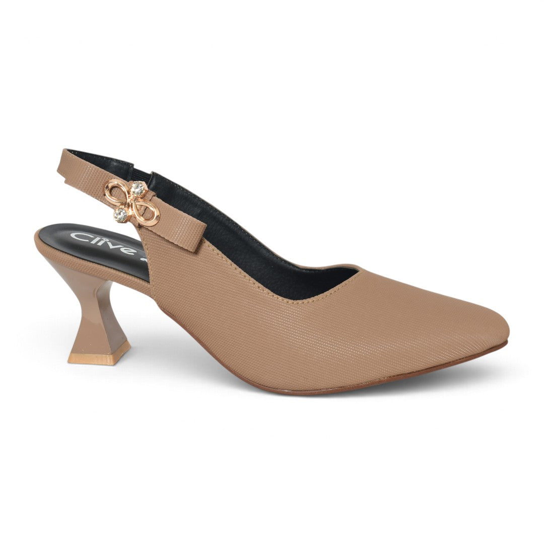 Khaki Formal Court Shoes - L085860