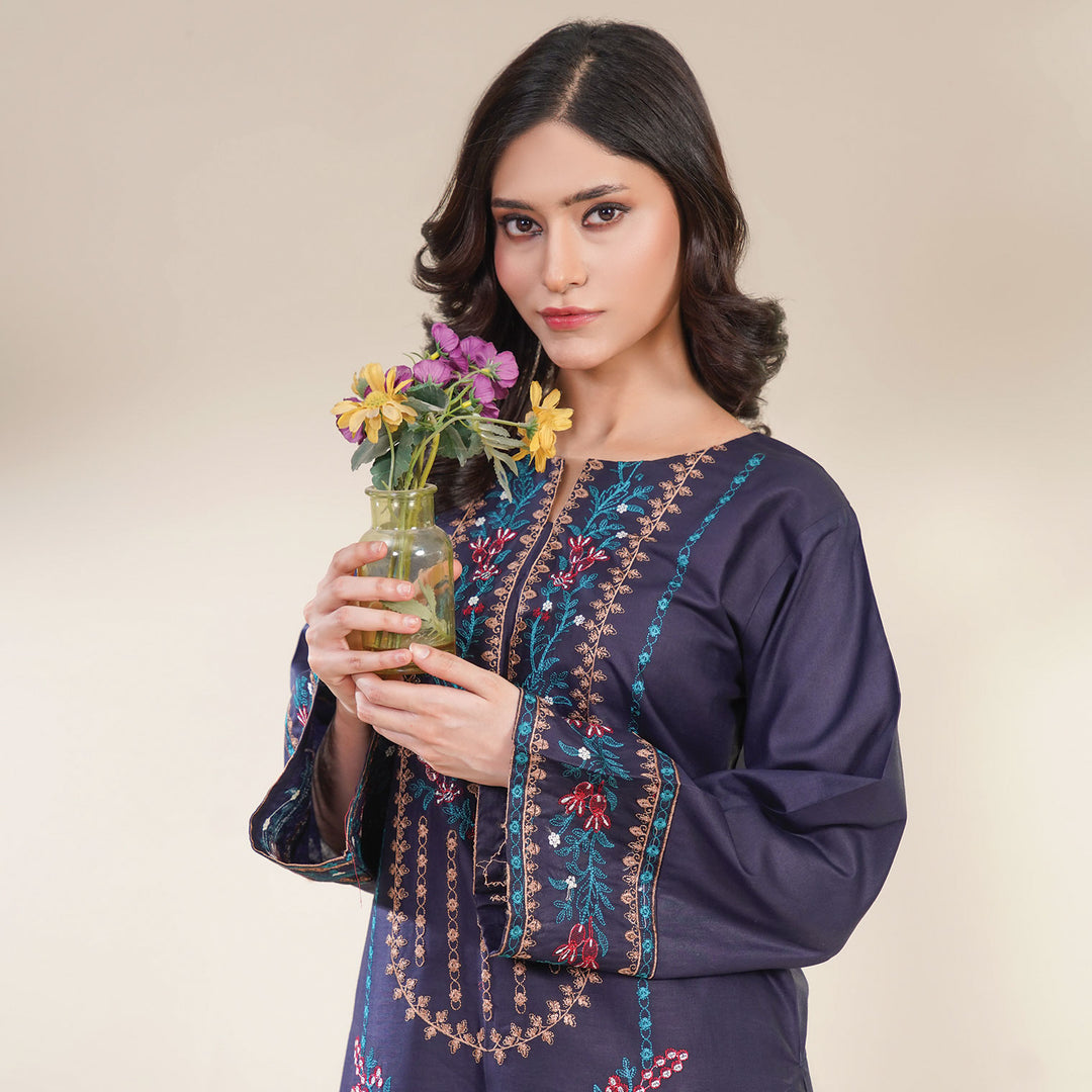 2-PC Young's Embroidered Cambric