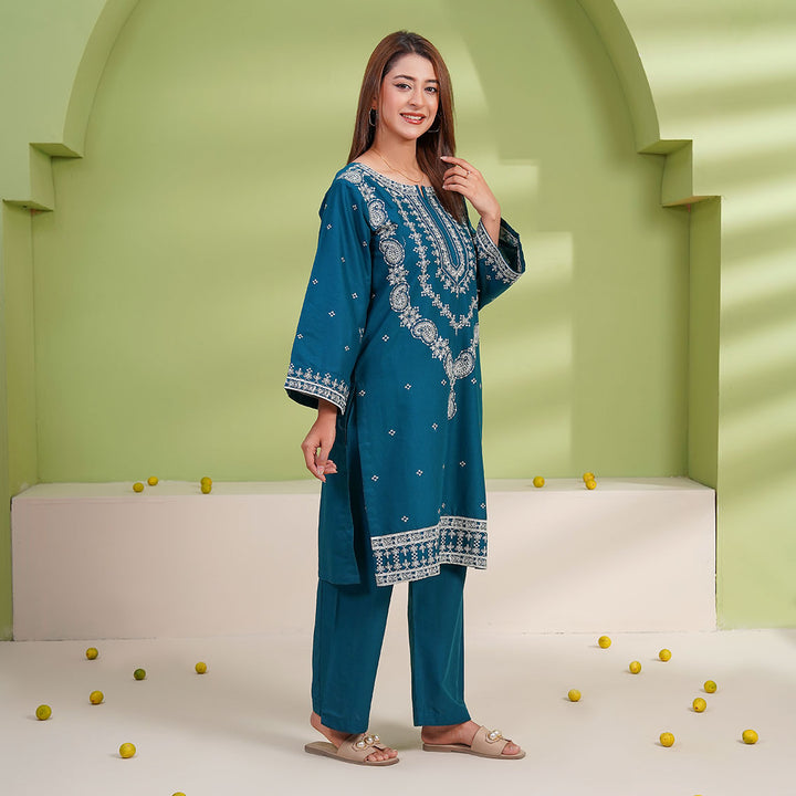 2-PC Young's Embroidered Cambric