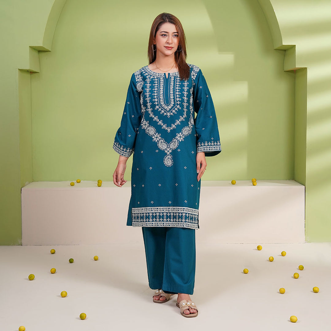 2-PC Young's Embroidered Cambric