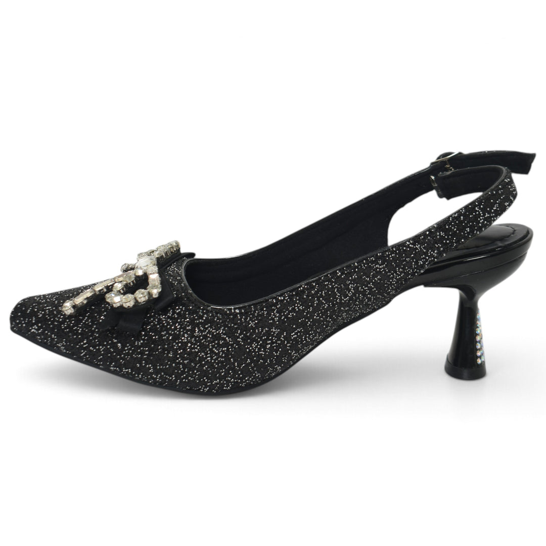 Black Bridal Court Shoes - L087278