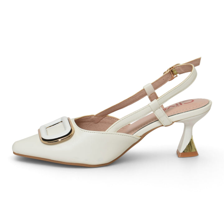 White Formal Court Shoes - L085857