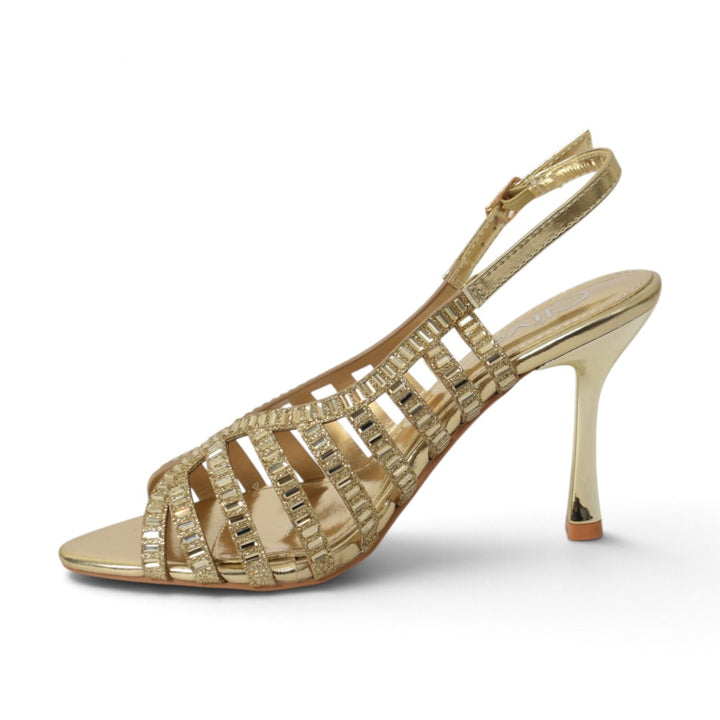 Golden Bridal Sandal Heels - l065814