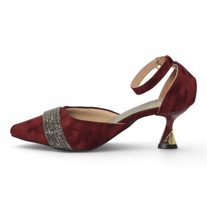 Maroon Formal Court Shoes - L085856