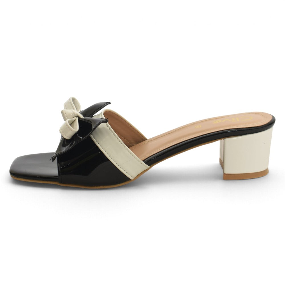 Black Formal Slipper Heel - L040455