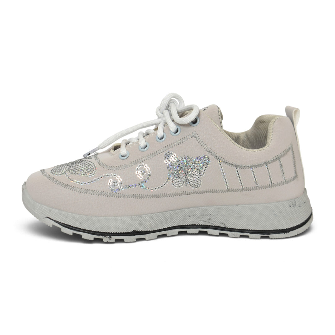 Grey Ladies Casual Sneakers - L098485